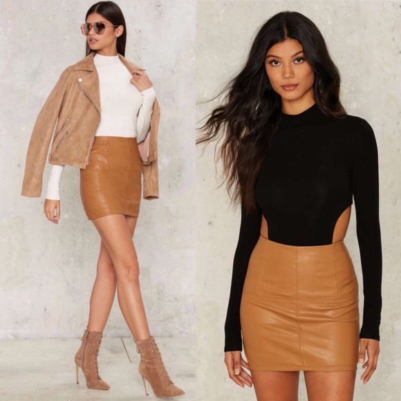 Nasty Gal Dresses & Skirts - Nasty Gal Make Mine Mod Faux Leather Skirt